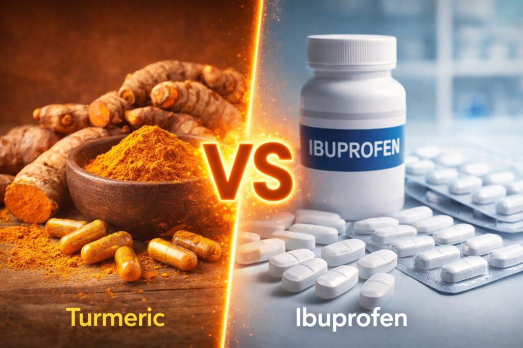 Turmeric vs ibuprofen comparison for joint pain relief