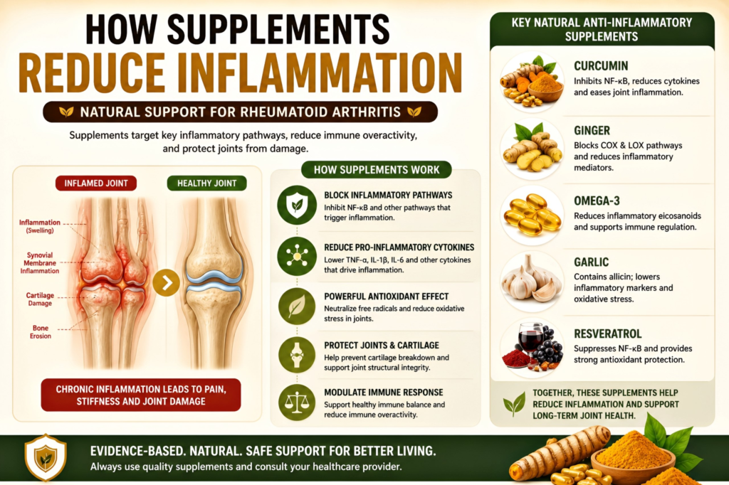 8 Best Supplements for Rheumatoid Arthritis (2026 Evidence-Based Guide – Human Clinical Trials) Image 17 1024x682