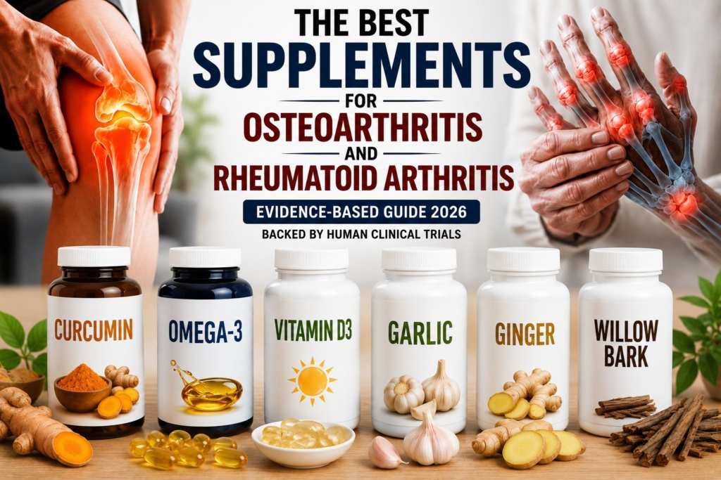 6 Best Supplements for Osteoarthritis and Rheumatoid Arthritis (2026 Evidence-Based Guide – Human Clinical Trials) best supplements for osteoarthritis and rheumatoid arthritis