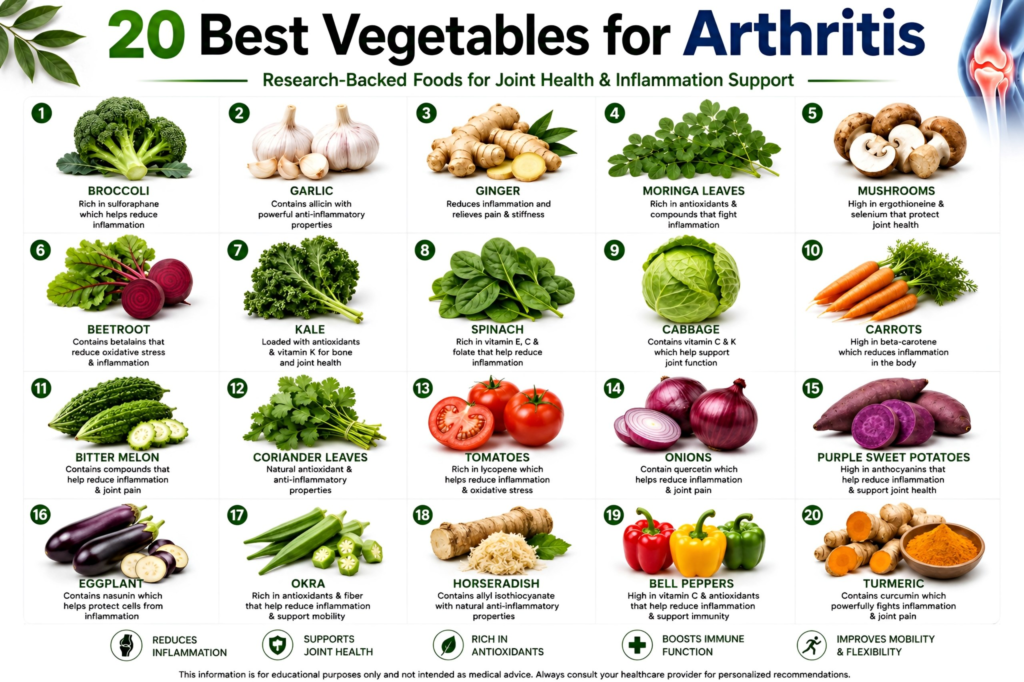 20 Best Vegetables for Arthritis Backed by Research 20 Best Vegetables for Arthritis Backed by Research